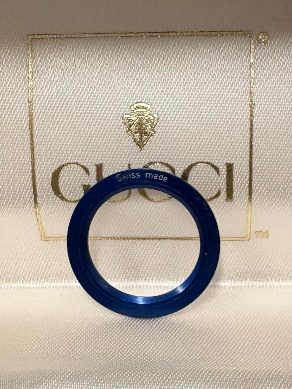 Gucci Blue Diamond Cut Bezel for Vintage Gucci Bezel Watch